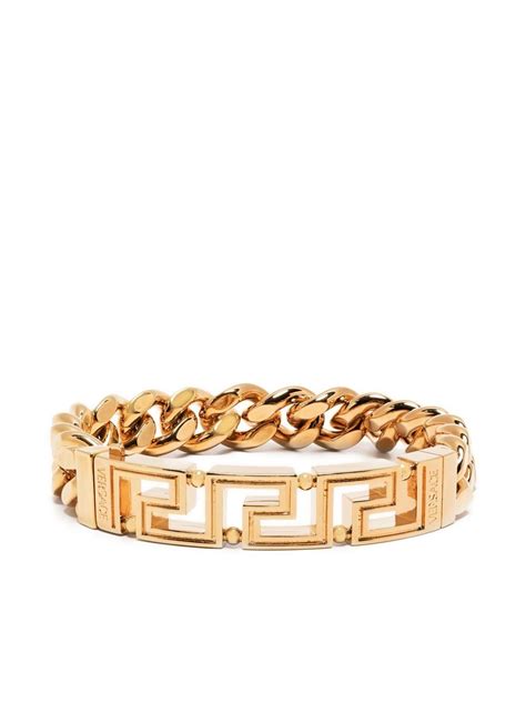 versace bracelet gold|Versace greca chain bracelet.